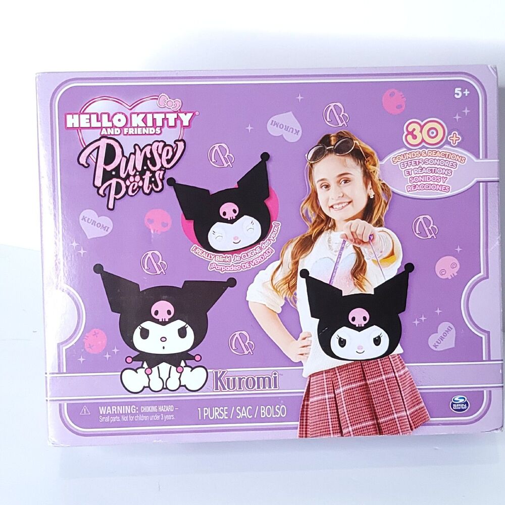 KUROMI Purse Pets Interactive Shoulder Bag Sanrio kawaii NEW Talking Hand Bag